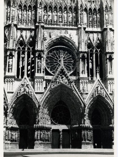 Francia - Reims - Cattedrale di Notre-Dame - Facciale principale - Portali - Sculture, statue