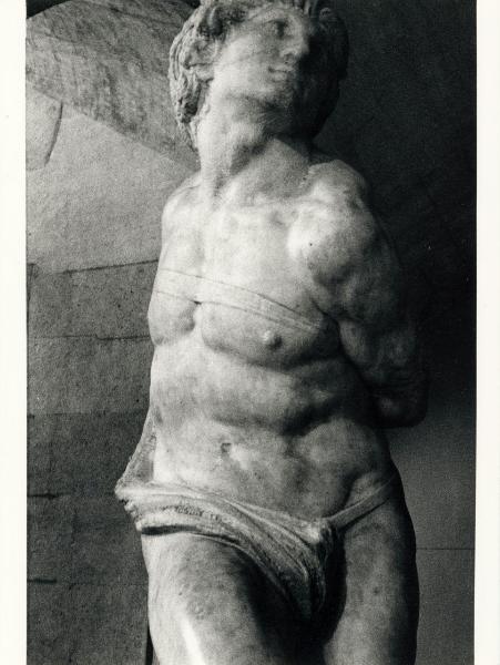 Scultura - Prigione. Schiavo ribelle, dettaglio - Michelangelo Buonarroti - Francia - Parigi - Museo del Louvre - Interno