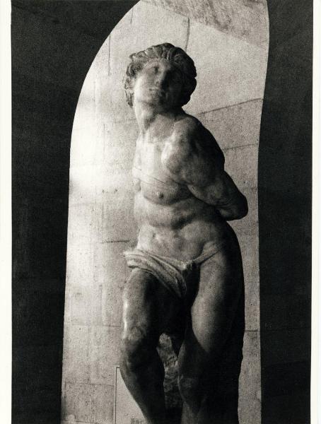 Scultura - Prigione. Schiavo ribelle, dettaglio - Michelangelo Buonarroti - Francia - Parigi - Museo del Louvre - Interno