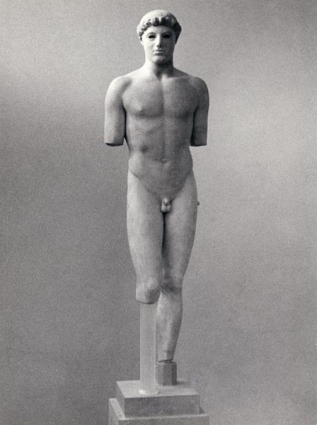 Scultura - Statua di giovane detto "Efebo di Crizio (inv. n. 698), 480 a.C. ca. - Crizio - Grecia - Atene - Museo dell'Acropoli - Interno - Sala dell'Acropoli arcaica