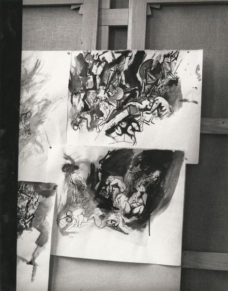 Roma - Studio di Renato Guttuso - disegni erotici