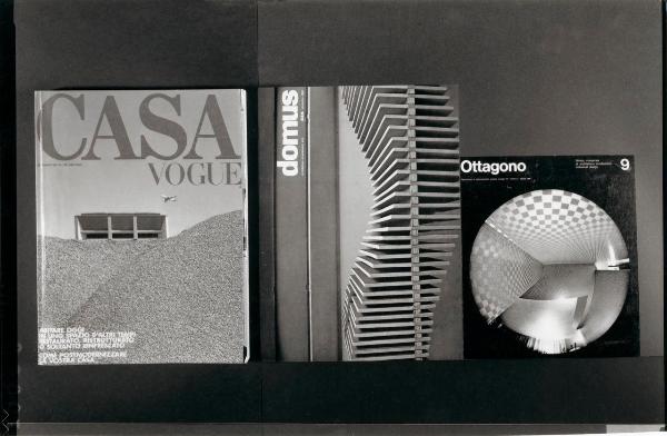 Milano - Studio Ballo&Ballo - composizione copertine di Casa Vogue, Domus e Ottagono - 1982