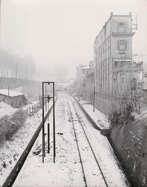 Milano - Veduta urbana - stazione ferroviaria - neve