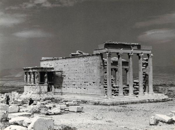 Sito archeologico - Grecia - Atene - Acropoli - Eretteo, Tempio di Atena Poliade e Poseidone - Loggia delle Cariatidi