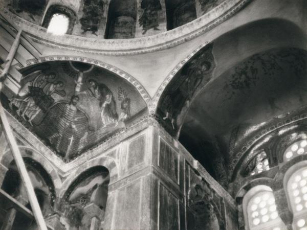 Mosaico - Battesimo di Cristo - XI sec. - Grecia - Distomo, Steiri - Monastero di Hosios Loukas (San Luca) - Katholikón (chiesa) - Interno - Tromba