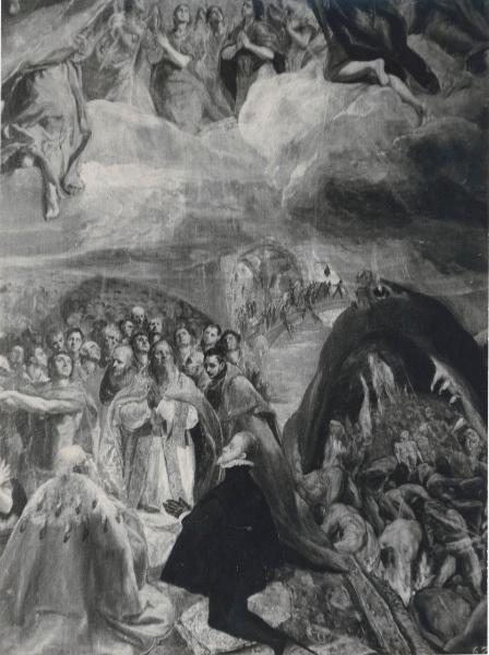 Dipinto - Adorazione del santo nome di Gesù o Il sogno di Filippo II (particolare) - El Greco - Spagna - Madrid - Monastero El Escorial - Interno