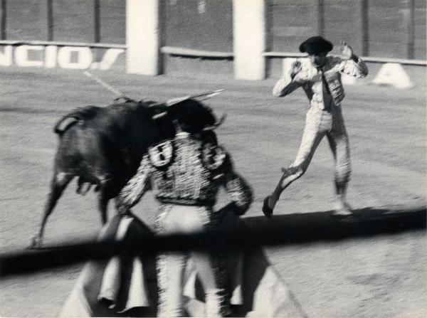 Spagna - Madrid - Las Ventas, arena - Corrida - Tercio de banderillas - Banderillero - Toro con banderillas - Torero con cappa