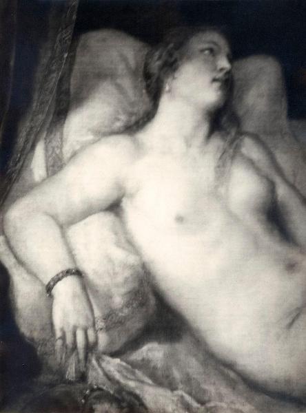 Dipinto - Danae (particolare) - Tiziano - Spagna - Madrid - Museo del Prado - Sala espositiva