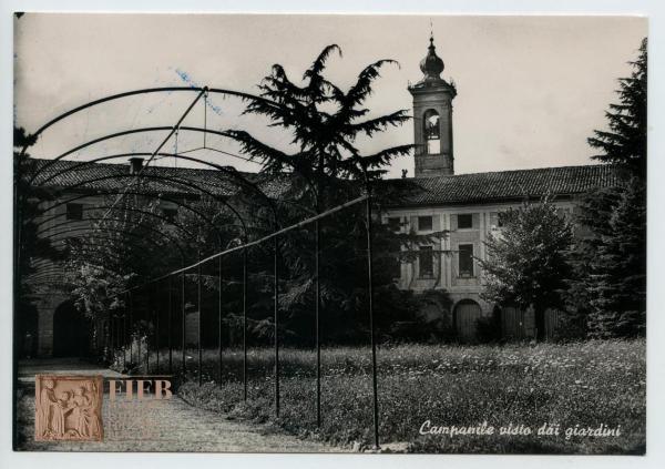 Orfanotrofio femminile del Conventino - Bergamo - Campanile visto dai giardini - Prato - Esterno convento