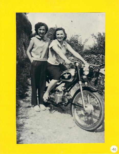 Bergamo - Quartiere Longuelo - Ritratto femminile - Rina Oberti - Maria Riva - Motociclette