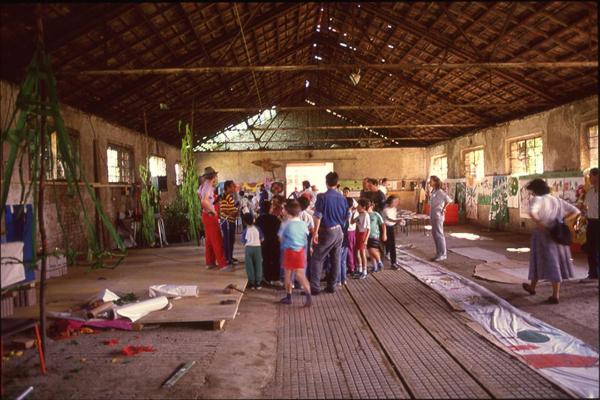 Cinisello Balsamo - Parco Nord, settore Est - Cascina Centro Parco, ala est (ex edificio stalle) prima dei lavori di ristrutturazione - Evento: Festa del Parco - Spazio Bambini - Attività didattica - Educazione ambientale