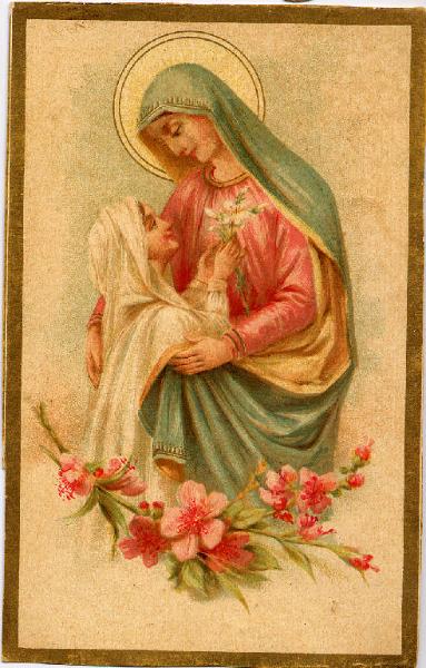 Beata Vergine Maria e una devota.