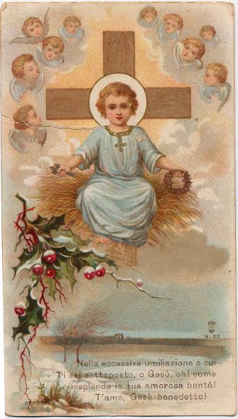 Gesù bambino con angeli.