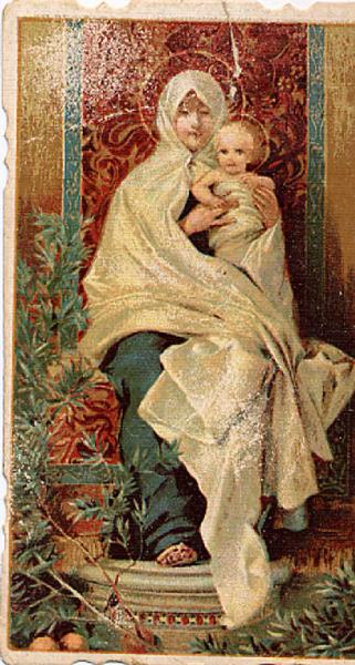 S. Maria con Gesù bambino Preghiera.
