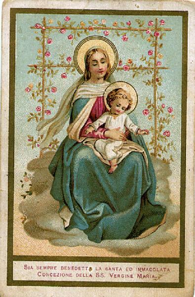 Maria con Gesù Bambino -Orazione.