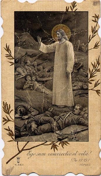 Cristo benedicente sul campo di battaglia.