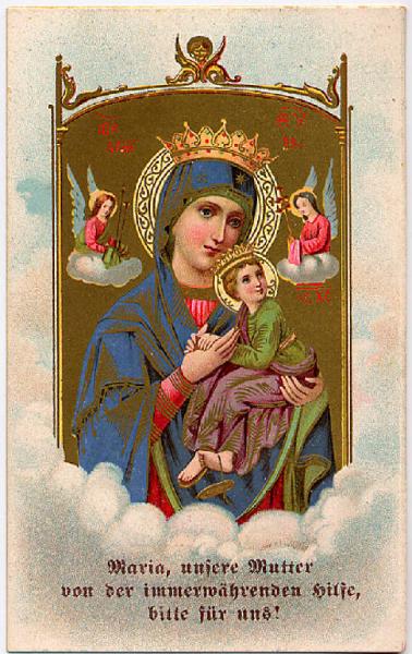 Madonna con Gesù Bambino Preghiera.