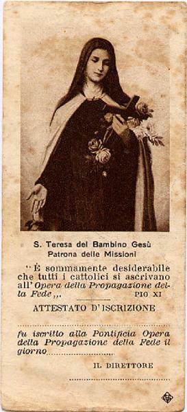 S. Teresa Omaggio al Papa.