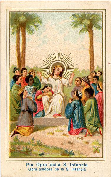 Gesù bambino con altri fanciulli SS missioni Pescarolo febbraio 1897.