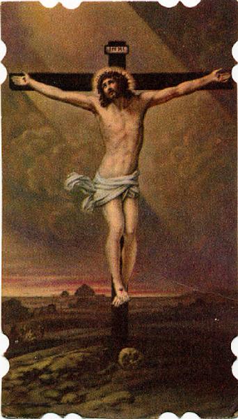 Gesù Crocifisso Ricordo 25° ordinazione G. Battista Lodi Pieve Terzagni 5/8/34.