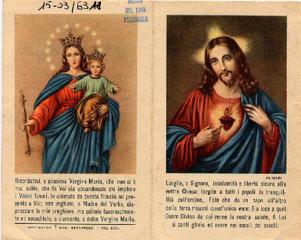 Sacro Cuore B.V.Maria Orazione per l'anno Santo.