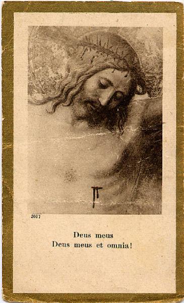 Gesù in Croce.Offerta per la celebrazione di una S.Messa, 02/08/1944.