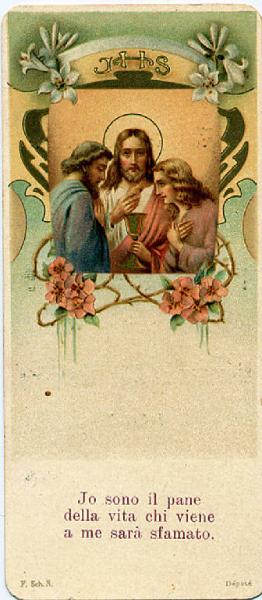 Gesù Eucaristico.Prima Comunione di Giannino Andena,2.4.1911.S.maria del Sole Lodi.