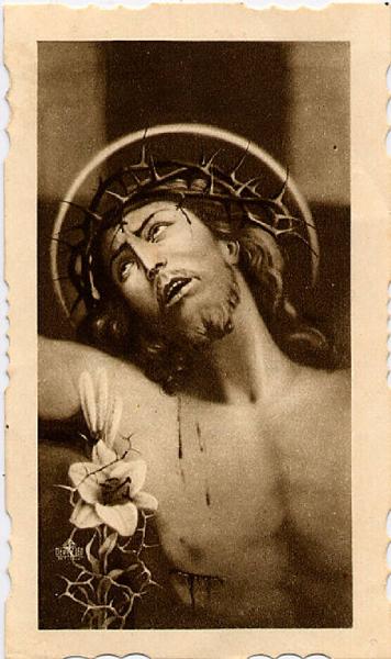 Gesù crocifisso.Ricordo prima messa di Don Giuseppe Generali.Anno Santo 1933.