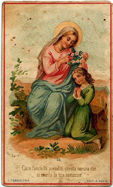 La Madonna della Saviezza.Ricordo della prima Messa di D.Pietro, 4.6.1882.