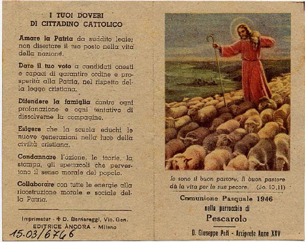 Gesù Pastore,Com. Pasquale1946.