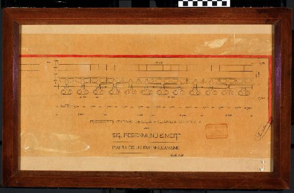 Ricostruzione della filanda di Villa dei sig. Rosenmund e Morf/ Pianta del nuovo meccanismo