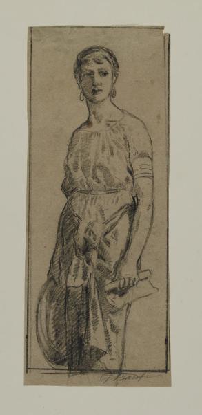Erodiade (disegno preparatorio per l'acquaforte)