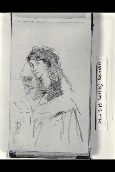 Abbozzo di due figure femminili