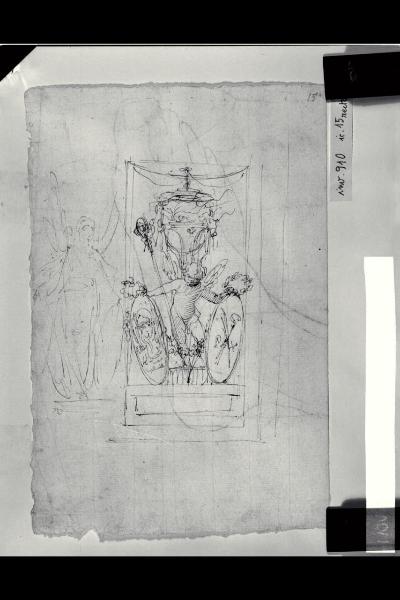 Allegoria araldica con gli stemmi della Repubblica Veneta, del vescovo Dolfin di Bergamo e dell'abate di Pontida