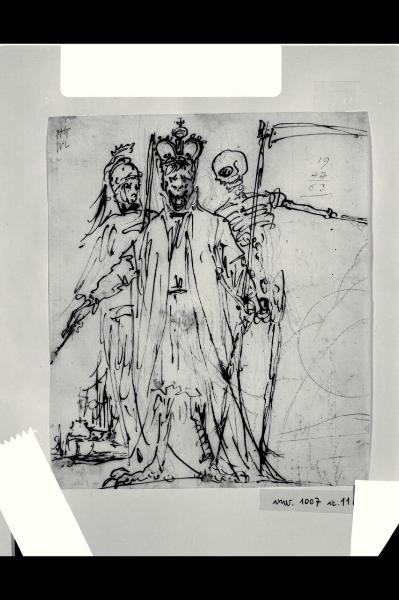 Allegoria di una monarchia che si accompagna alla Guerra e alla Morte