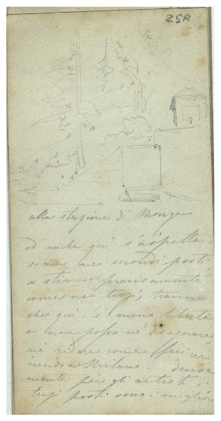 Alla stazione di Monza (Taccuino di viaggio di Giacomo Ulisse Borzino)