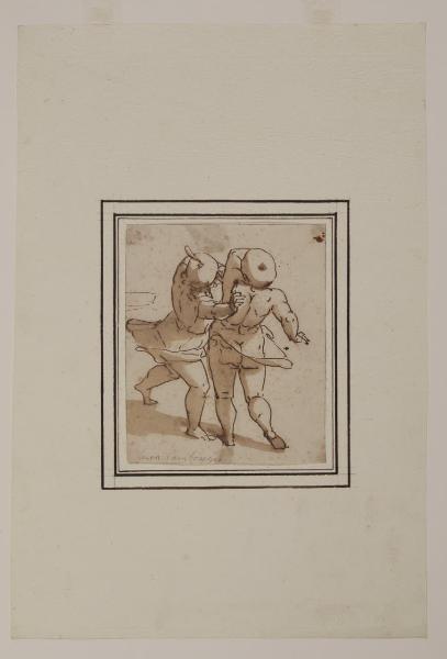 Due figure (particolare dal Martirio di San Lorenzo)