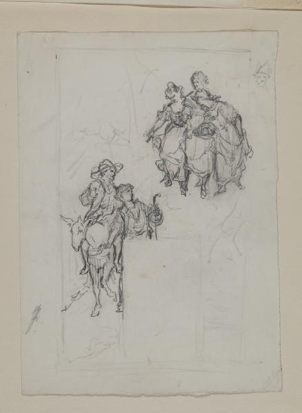 Progetto per l'illustrazione di un almanacco con gruppi di figure