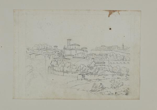 Particolare della veduta di Bergamo (?)