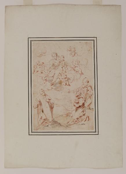 Studio per Madonna con il Bambino in gloria e i Santi Filippo Neri, Francesco d'Assisi e Antonio di Padova