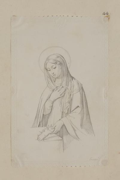 Madonna contempla la corona di spine di Gesù