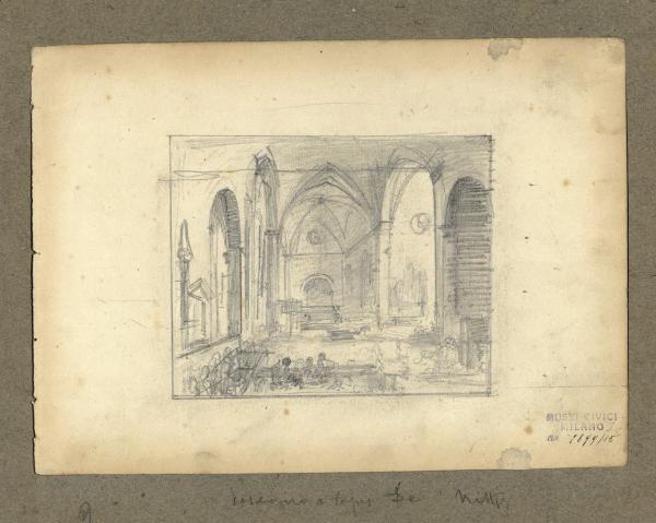 Interno di una chiesa? con figure
