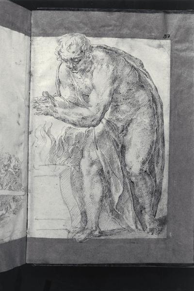 Figura maschile presso un'ara