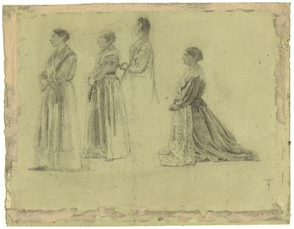 Quattro figure di donne oranti