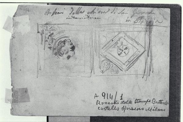Rilievo di pannelli inatrsiati nella chiesa di S. Giovannni in Pistoia