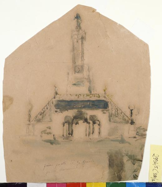 Primo progetto per monumento delle Cinque Giornate