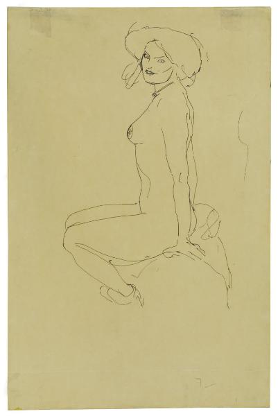 Figura femminile nuda seduta