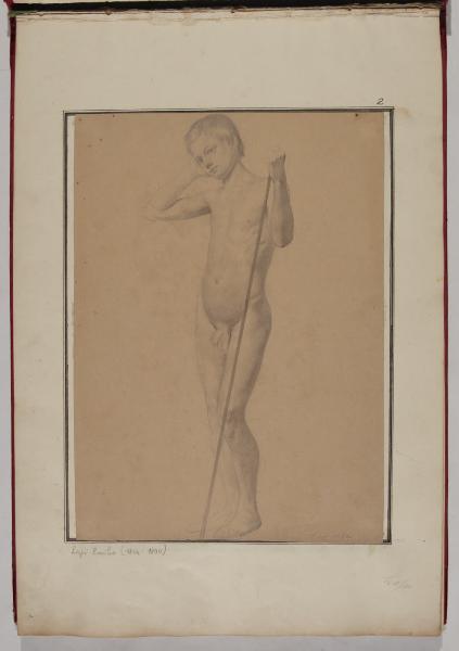 Studio accademico di giovane nudo stante