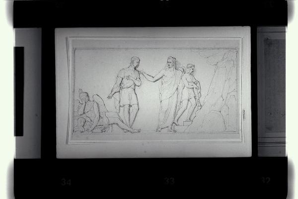 Composizione per monumento in memoria di Carlo Amati (?)