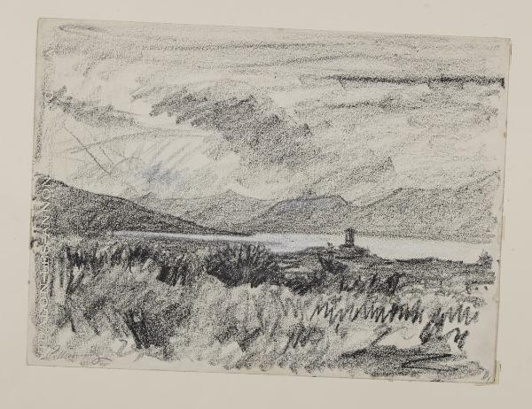 Paesaggio montuoso con corso d'acqua